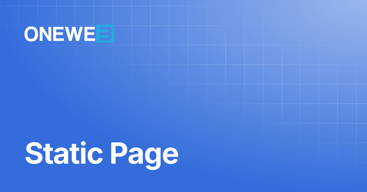 Static Page | TH | ONEWEB Platform