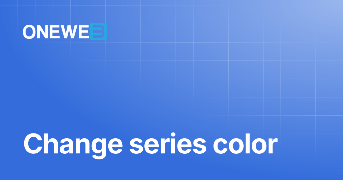Change series color | ONEWEB Platform