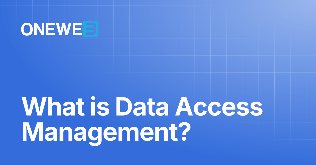 What is Data Access Management? | ONEWEB Platform